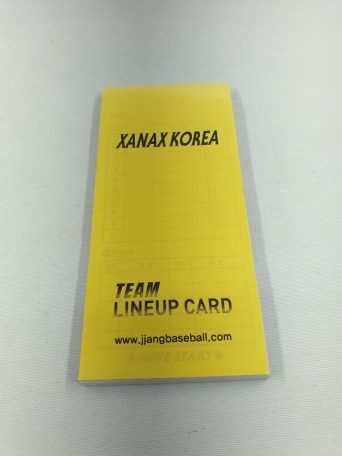 베이스볼 오더지 라인업카드