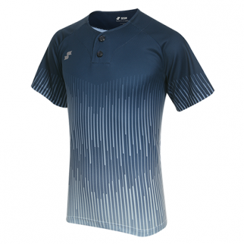 사사키 SSK 승화 단추형 하계티 - 1801 Navy Gray Stripe