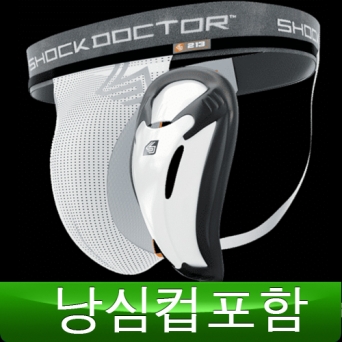 쇼크닥터 낭심보호대 팬츠세트 213 화이트 (낭심컵 포함)