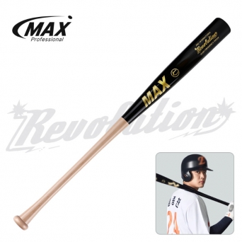 맥스 MAX 레볼루션 메이플 우드 나무 배트 임종찬 선수 모델 블랙/네츄럴 S9006