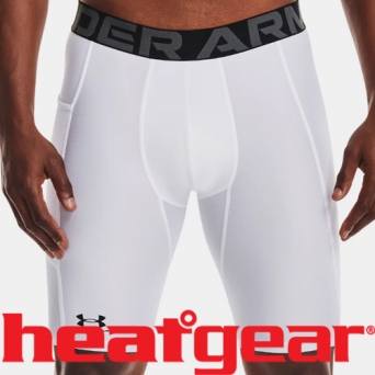 언더아머 남성 HeatGear 포켓 롱 쇼츠 1361602-100 화이트