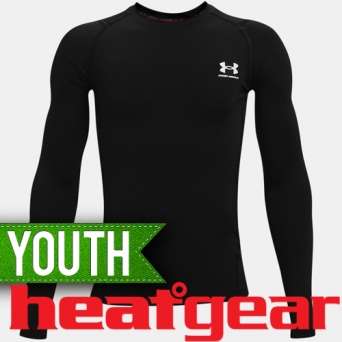 언더아머 보이즈 HeatGear 아머 긴팔 1361731-001 블랙