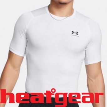 언더아머 남성 HeatGear 아머 반팔 스판언더티 1361518-100 화이트