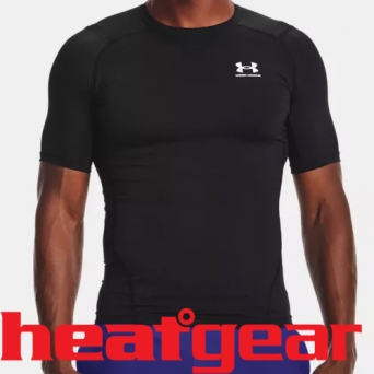 언더아머 남성 HeatGear 아머 반팔 스판언더티 1361518-001 블랙