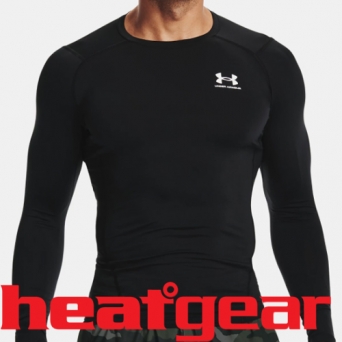 언더아머 UA HeatGear 아머 긴팔 컴프레션 언더셔츠 1361524-001 블랙