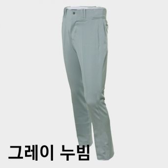 짱베이스볼 야구바지 슬림핏 유니폼바지 긴바지 누빔 (그레이)